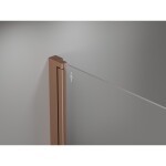 MEXEN - MIST vanová zástěna 50x150 cm 6mm 1-s, měď kartáčovaná, čirá 8A9-050-001-65-00