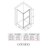CERANO - Sprchový kout Versaro L/P - 6 mm - černá matná, transparentní sklo - 80x100 - zasouvací CER-8050BD80284