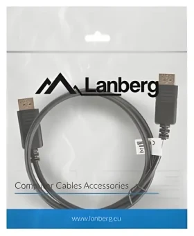 Lanberg DisplayPort kabel V1.2 M/M 1m černá / 4K (CA-DPDP-10CC-0010-BK)