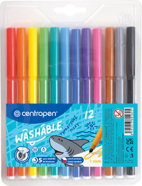 Dětské fixy Centropen 7790 vypratelné sada 12ks