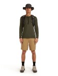 Pánské merino triko s dlouhým rukávem ICEBREAKER Mens 200 Oasis LS Crewe, Dark Loden velikost: M