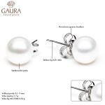 Náušnice s levandulovou 7,5-8 mm perlou Hayley III, stříbro 925/1000, Levandulová