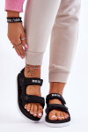 Dámské sportovní sandály na platformě Big Star LL274789 Černé 38