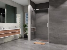 Lansanit Sprchové dveře otevírací Brix 1400, chrom, čiré sklo, levé provedení