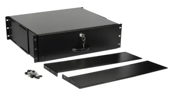 Equip Zásuvka do 19" racku 3U černá / Zásuvka / Uzamykatelná / 485x400x130 mm (EZD-3-B)