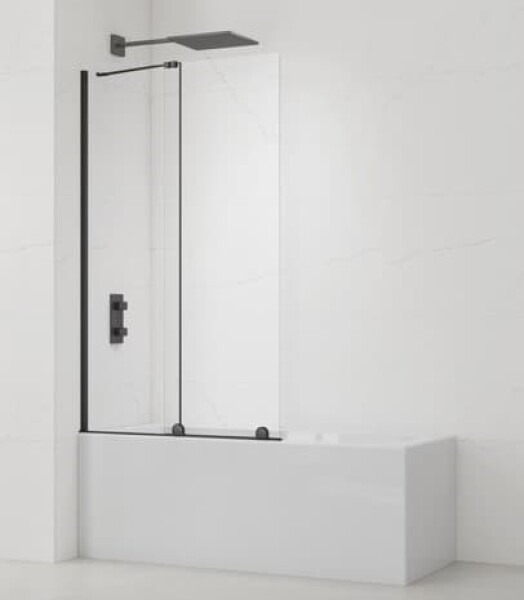 Vanová zástěna SAT Walk-In Xmotion 150x117,5 cm černá SATWIXMVZ150C SATWIXMVZ150C