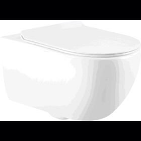 MEXEN - Carmen mísa wc Rimless včetně sedátka s slow slim, duroplast, bílá lesk 3088L4000