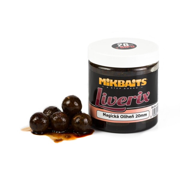 Mikbaits Boilie v dipu Liverix 250ml - Mazaná škeble 20mm,Mikbaits Boilie v dipu Liverix 250ml - Mazaná škeble 20mm