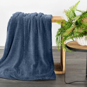 Luxusní flanelová deka s elegantní stříbrnou nití - modrá Šírka: 150 cm | Dĺžka: 200 cm