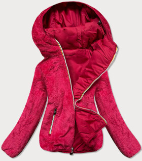 Krátká červená dámská bunda (H1029-29) odcienie czerwieni