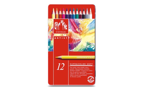 Caran d'Ache, 3888.312, Supracolor, umělecké akvarelové pastelky, 12 ks