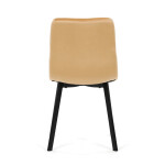 Jídelní židle, žlutá, sametová látka, DCL-973 YEL4