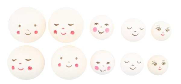 Hlavičky z buničiny - mix velikostí 18-32 mm (10 ks)