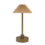 Chic Antique Stolní LED lampička Brass/Latte, hnědá barva, kov