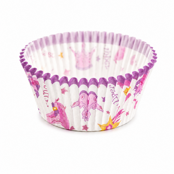 Cake star papírové košíčky na muffiny a cupcakes barevné 50x30 mm 100ks-vzor 18