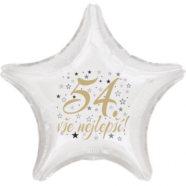 54. narozeniny balónek hvězda Balonky.cz 54. narozeniny balónek hvězda Balonky.cz