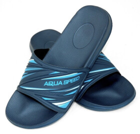 AQUA SPEED Plavecká obuv do bazénu Idaho Navy Blue/Blue Pattern 10