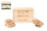 Stavebnice dřevěná 45ks ECO Bricks v dřevěné krabičce 15x9,5x11,5cm