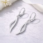 Stříbrné visací náušnice se zirkony Charlie - stříbro 925/1000, Stříbrná