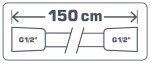 Rubineta - Sprchová hadice PVC - Barva - Bílá OLBA600058B