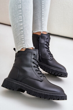 Zateplené botky workery dámské OO274A126 černé 37