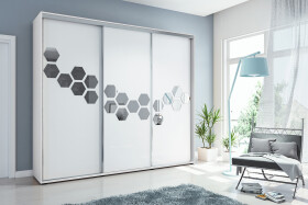 Šatní skříň Ska A23 XL Barva korpusu: Čokoláda, Rozměry: 278 cm, Dveře: Dub sonoma