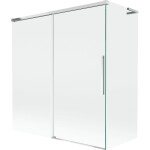 MEXEN/S - Rox L vanová zástěna 2-křídlová posuvná 150 + 70 x 150, transparent, chrom 8C9L-150-070-01-00