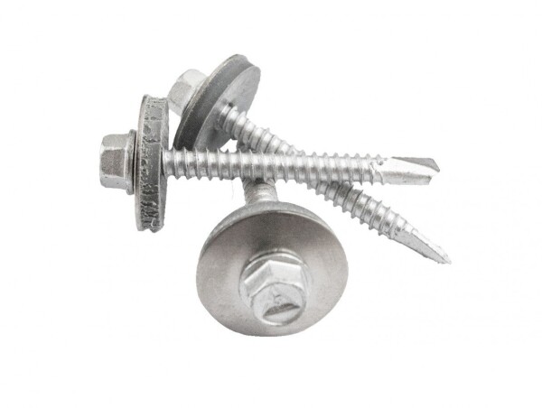 GEOMAT Střešní šroub nerez s podložkou A2 bimetal 5,5 x 50 mm., stříbrná, balení 20 ks