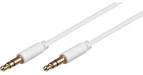 MicroConnect Slim audio kabel 3-pin Jack 3.5mm - Jack 3.5mm 3m bílá (AUDLL3W)