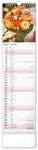 Nástěnný kalendář 2027 Notique kravata Květiny – Kvety, 12 x 48 cm