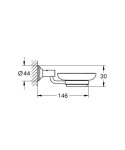 GROHE - Essentials Authentic Držák skleničky/mýdelníku, kartáčovaný nikl 40652EN1