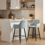 Barová židle, modrá, manšestrová látka,AUB-V4009 BLUE6