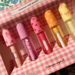 Konges Sløjd Sada třpytivých lesků na rty – 5 ks, růžová barva, plast