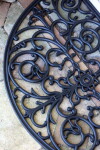Chic Antique Gumová rohožka Filigree 75 cm, černá barva
