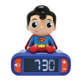 Lexibook 3D svítící bluetooth budík s reproduktorem Superman - Alltoys Lexibook