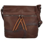 Stylová dámská koženková crossbody kabelka Herta, coffee