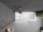 MEXEN/S - Next vanová zástěna FIX 90 x 150, dekor, měď kartáčovaná 895-090-000-00-30-65