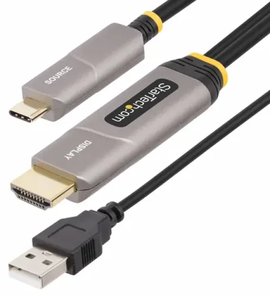 StarTech kabel USB-C na HDMI AOC černá / Kabel / 4K Ultra HD / HDR10 / 15,2 m (146B-USBC-HDMI4K-AOC)