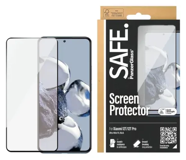 PanzerGlass Safe Xiaomi 12T/12T Pro / Ochranné sklo / Plně nalepovací / Temperované sklo (SAFE95146)
