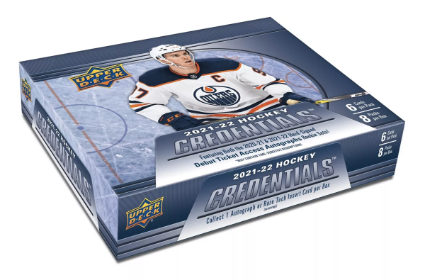 Hokejové Karty NHL 2021-22 Upper Deck Credentials Hobby Box