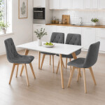 Jídelní židle, šedá, sametová látka, CT-V4081 GREY4