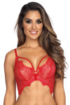 Dámská podprsenka / polokorzet V-9581 Červená - Axami červená 80D