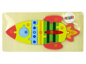 Mamido Dřevěné puzzle raketa