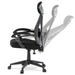 Kancelářská židle, potah černá látka a černá síťovina MESH, houpací mech. s aretací