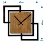 DumDekorace SQUARES , dřevěné nástěnné hodiny 40 cm