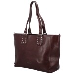 Módní dámská koženková kabelka na rameno Kleantis, tmavě vínová