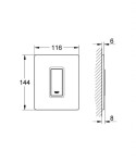GROHE - Skate Cosmo Ovládací tlačítko, chrom/sklo, měsíční bílá 38846LS0