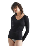 Dámské triko dlouhý rukáv ICEBREAKER Wmns Siren LS Sweetheart, Black velikost: M
