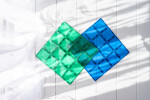 Connetix Connetix Tiles - Magnetické Základny Duhová Blue & Green 2 ks