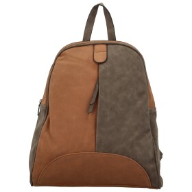 Trendy dámský koženkový kabelko-batoh Ticiana, hnědo-coffee